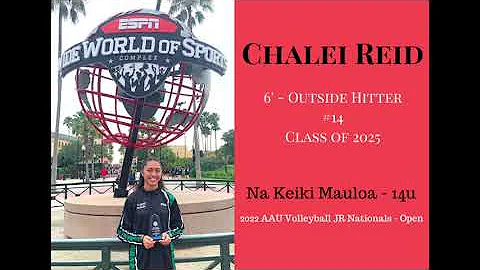 Chalei Reid #14 - Outside Hitter - 2022 AAU Volley...