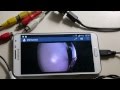 external AV CVBS is dispalyed on Android samsung note3 neo by USB CVBS Grabber card