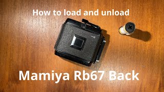 How to load and unload a Mamiya RB67 back/film magazine, tutorial for medium format film backs