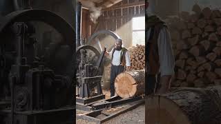Steam Powered Sawmill in Action 🔥🪵 | Cinematic Wood Cutting Machine