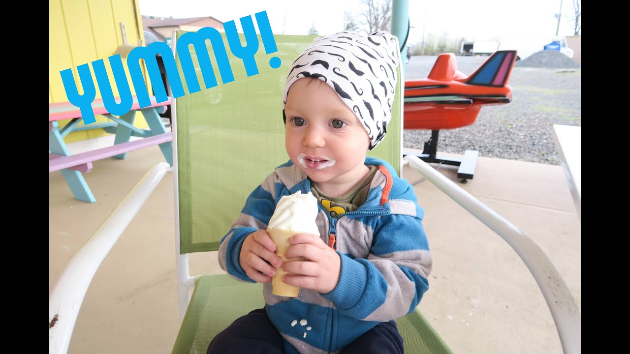 BABY'S FIRST ICE CREAM CONE! YouTube