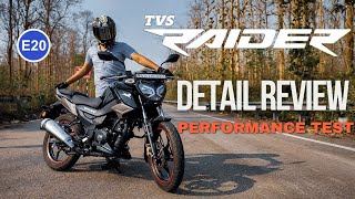 TVS Raider 125 E20 Detailed Review and Test Ride🔥Everything You Need to Know Before Buying#tvs#views