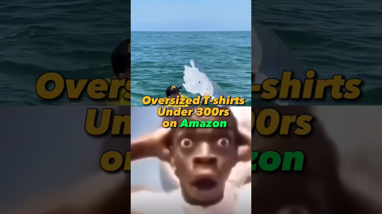 Best Oversized T-shirts on Amazon 🗿🔥Link in bio ✅