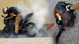 I destroyed my wife&#39;s $3000 backpack.. (she locked me out of the house)