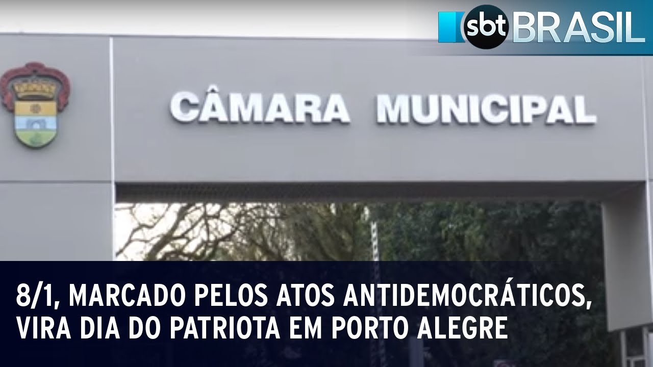 Marcado por atos antidemocráticos, 8/1 vira dia do patriota em Porto Alegre | SBT Brasil (25/08/23)