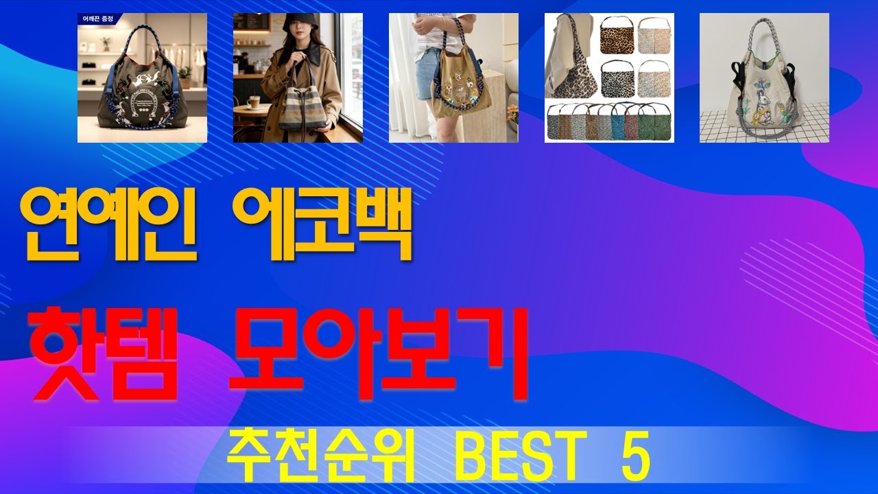 연예인 에코백 추천, 25년도 인기상품 가성비 TOP5