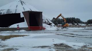 Excavator Dome Demolition in Ontario!  Did anyone get that on video? #demolition #excavator by Demolition Man Mike 85 views 5 months ago 1 minute, 2 seconds