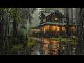 Fall Asleep In 2 Minutes  - Heavy Rain And Thunder On Tin Roof For Deep Sleep And Stress Relief
