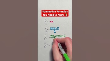 Summation Formulas You Need to Know #Shorts #math #maths #mathematics