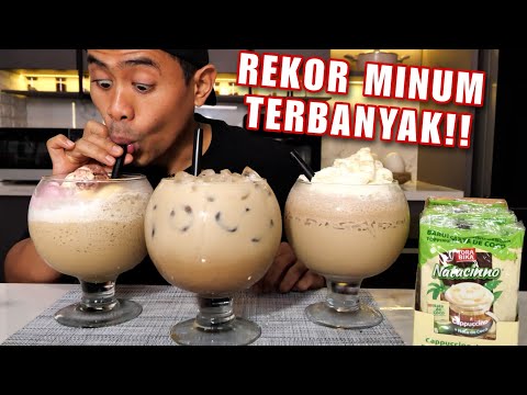 CHALLENGE MINUM 3 GELAS JUMBO ES KOPI NATACINNO SAMPAI OTAK BEKU!!