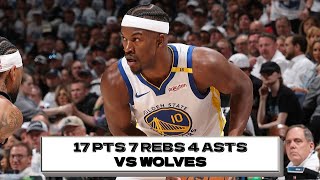 Jimmy Butler 17 pts 7 rebs 4 asts vs Wolves 2025 PO Game 2