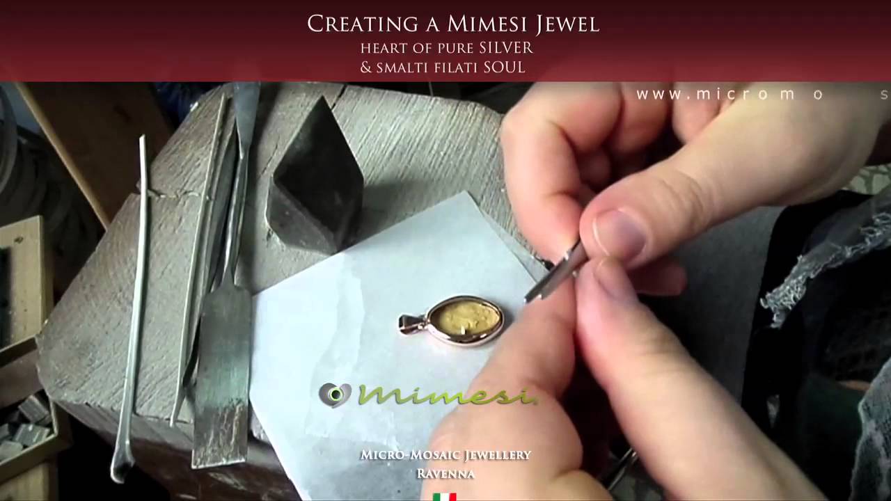 Smalti Filati Micro Mosaic Jewellery: Pendant creative process [HD video]
