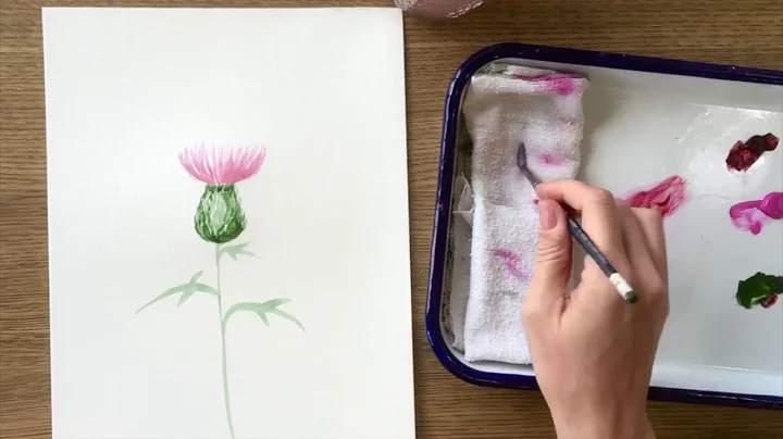 Painting How To: Pink Thistle