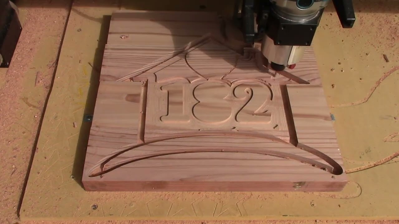 House Address Sign 2022 Made with Onefinity CNC Woodworker, VCarve & Coreldraw Part 2