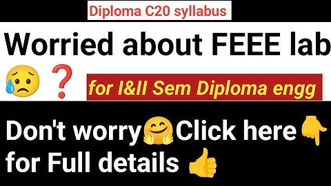 FEEE lab for Diploma Engineering|#FEEE lab Exam #Diploma Karnataka#FEEE lab Experiments#Viva#Theory
