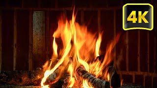 Relaxing Fireplace Burning 3 Hours 🔥 Fireplace Screensaver 4K & Crackling Fire 🔥 Fireplace Ambience