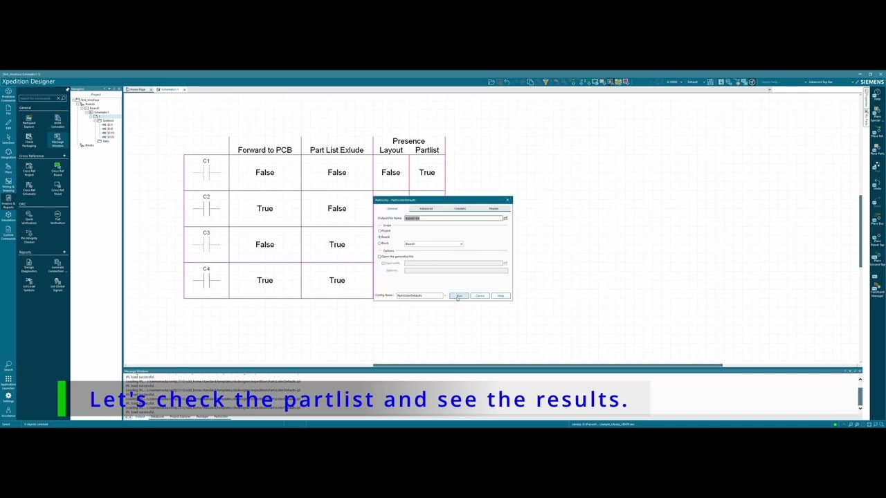 Set Presence of Parts in Layout and Part List Using Configuration Variables