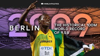 Usain Bolt's 100m world record in Berlin 👀🔥 | World Athletics Championships Berlin 2009