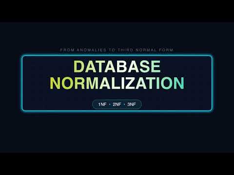 Database Normalization Explained: 1NF, 2NF, 3NF and BCNF