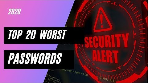 Top 20 worst password of 2020|Nordpass report 2020| Most common password of 2020|Technical Bhaizan