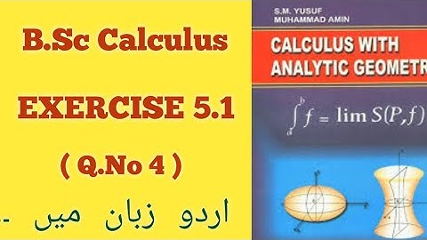 B.Sc Calculus, Chapter 5, Exercise 5.1 ( Q.No 4)