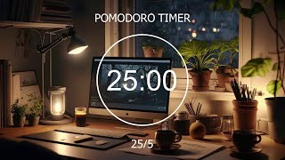 25/5 Pomodoro Timer with Lofi Chill Music ☁️  RainSound ☁️Focus Station by Focus Station 1,915 views 12 days ago 3 hours, 25 minutes