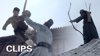 Shaolin warrior is besieged by imperial guards. Masked archer comes to rescue #Clip #TheGreatShaolin