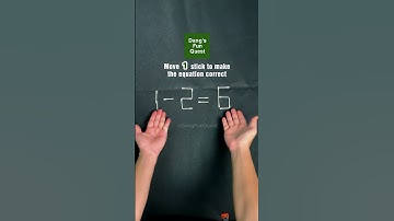 Test Your IQ #53: Adjust 1 Stick to Fix the Equation #Challenge #BrainTeaser #IQTest #shorts