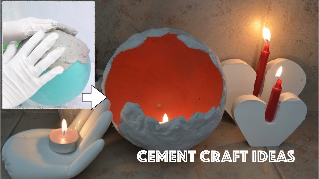 CEMENT CRAFT IDEAS //6 Simple Cement Projects For The Home - YouTube