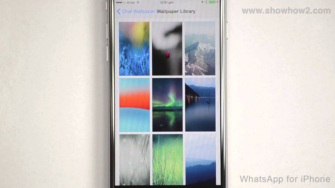  WhatsApp  For iPhone  How To Set  A Wallpaper  YouTube