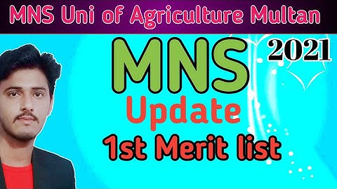 MNS Uni of Agriculture Multan 1st Merit list 2021||MNS University admissions 2021||Updated Points