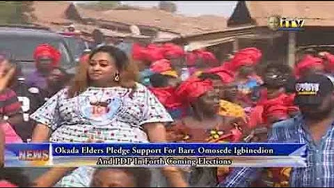 Okada elders pledge support for Omosede Igbinedion and PDP in forth coming election