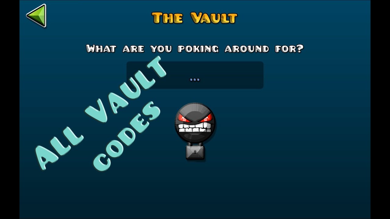 Все коды the vault geometry dash