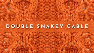 How to Knit the Double Snakey Cable Knitting Stitch Pattern | English Style