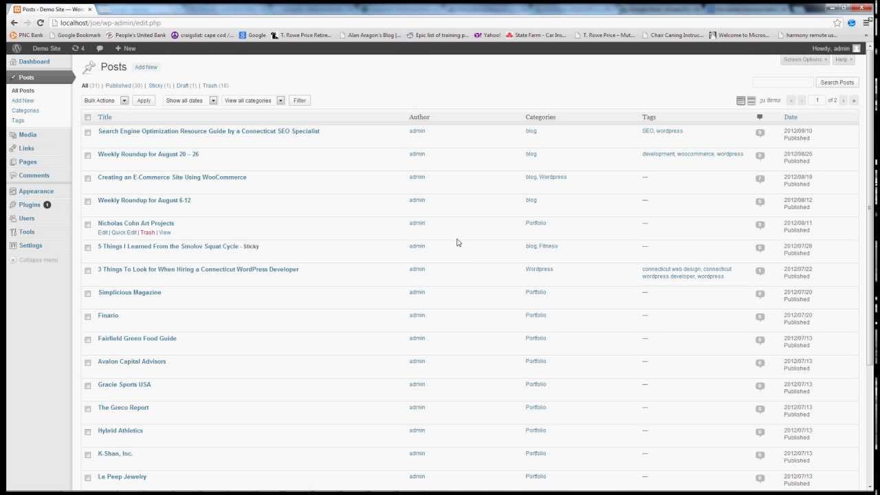 Wordpress Screen Options - Show All Posts in Dashboard - YouTube