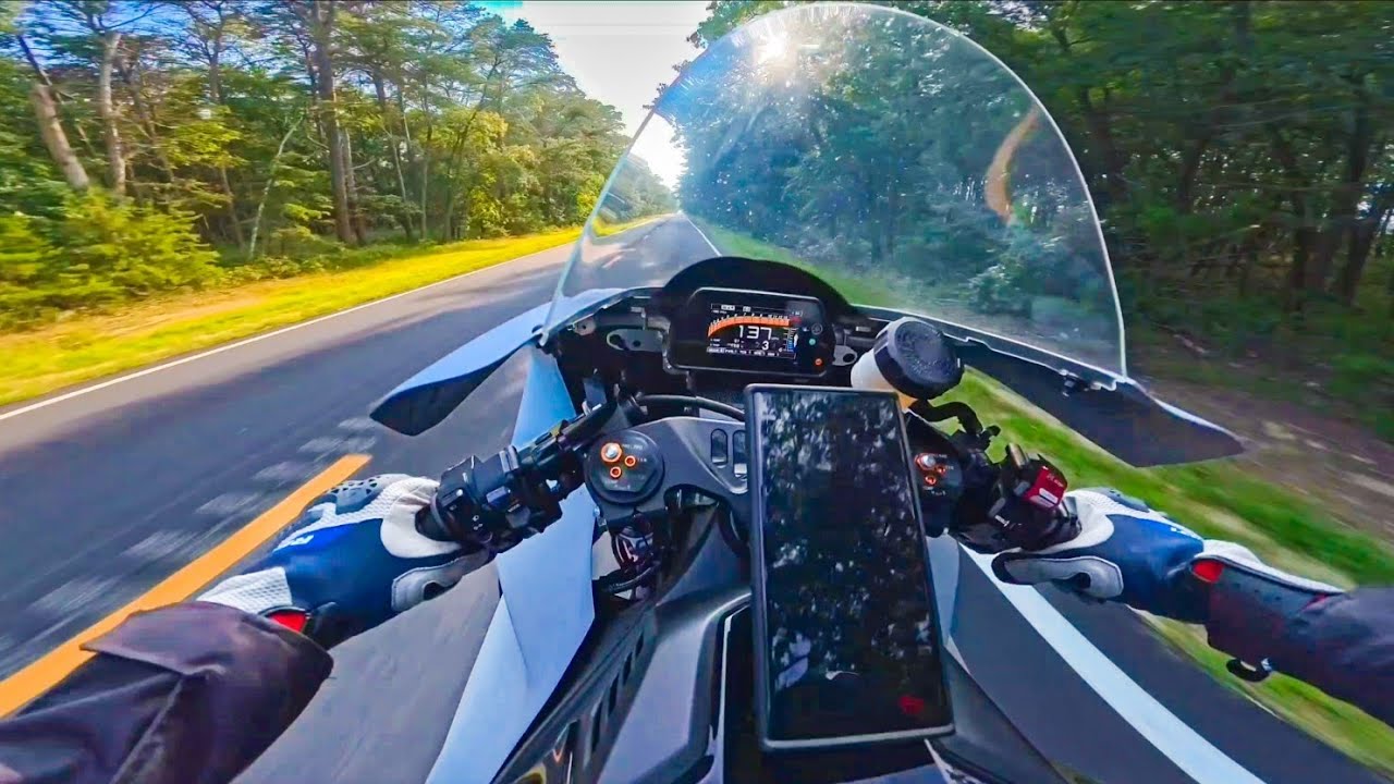 YAMAHA R1 POV PURE SOUND FAST RIDING TOP SPEED