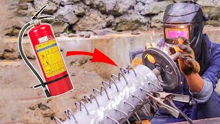 💡How To DIY A Diesel Threshing Machine With The Old Fire Extinguisher At Home | Linguoer