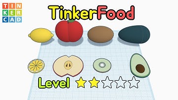 130) Fruit chips - Tinker food | How to 3D modeling with Tinkercad