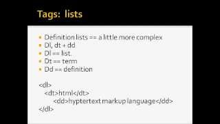 web development:  introduction:  lu2:  tags [lists, font and images]