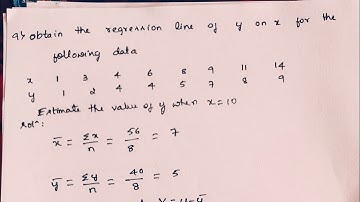 Coefficient of Correlation & Lines of Regression | Problem 9 | Statistical Methods