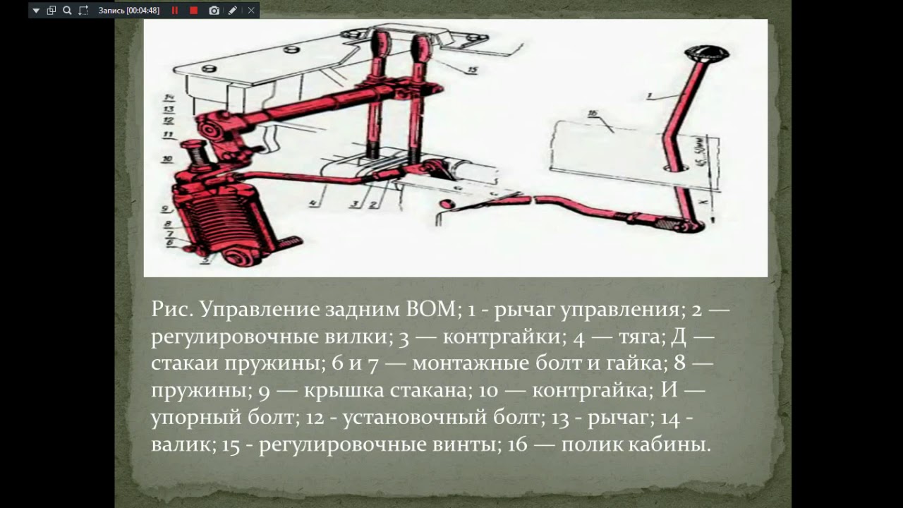 Включение вом мтз 82