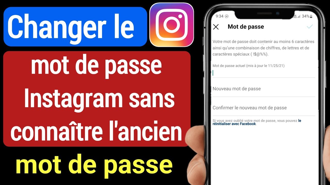 Comment changer le mot de passe Instagram sans connaître l'ancien mot