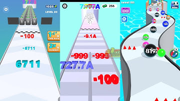 Number Dash vs Number Merge Run vs Numbers Ball Blend Challenge 3 in one Gameplay Run & Merge