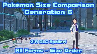 Pokemon Size Comparison - Gen 6 - All Forms - Size Order