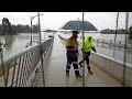 Windsor Bridge swamped by rising flood waters