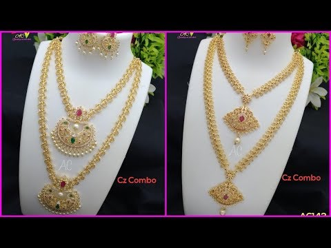 Latest 1 Gram Gold Long Haram Designs || Cz Long Harams Buy Online || Latesttrendz