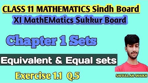 Sets Exercise 1.1 Q.5 | 11 class Mathematics | Sindh Board | Karachi Board