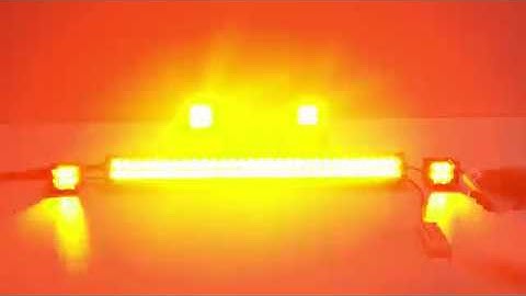 Upgrade 4 pack 3" 20w alternate sync flash white amber led pods and 31.5" dual use light bar