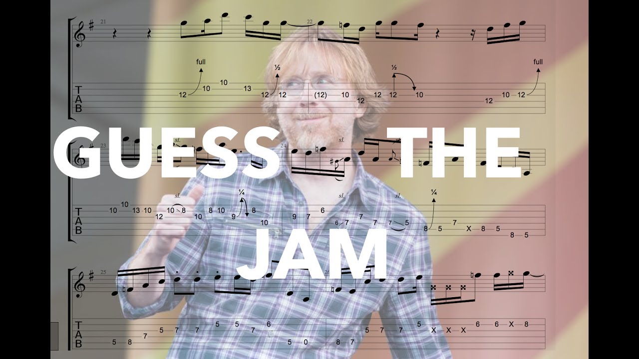 Trey Anastasio Guitar Solo Tab Transcription Mystery Phish Jam YouTube