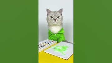 Thumbnail of String Flower Art 😱 #shorts #cats